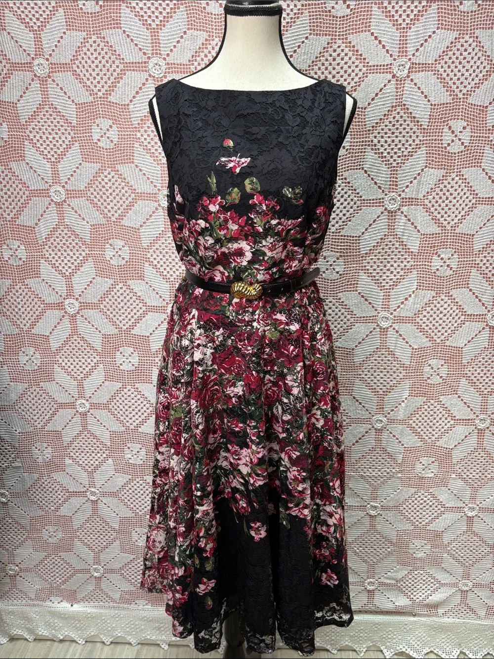 pink lace silk dress Liliya Lace Maxi Dress Pink main image 1
